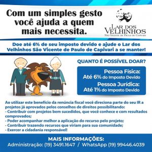 Read more about the article Destine parte do seu IMPOSTO DE RENDA ao Fundo Municipal de Direito do Idoso
