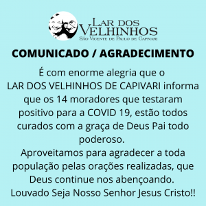 Leia mais sobre o artigo Agradecimento em 22.01.2021