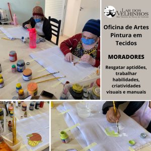 Leia mais sobre o artigo Oficina de Artes com Pintura em Tecidos com alguns moradores.