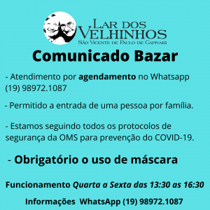 Read more about the article Comunicado Bazar