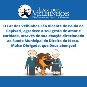 Leia mais sobre o artigo Agradecimento deposito no Fundo Municipal do Idoso