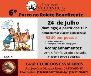 Read more about the article EVENTO BENEFICENTE PORCO NO ROLETE