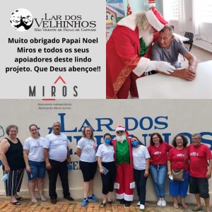 Leia mais sobre o artigo Papai Noel da MIROS esteve presente no Lar dos Velhinhos SVP de Capivari