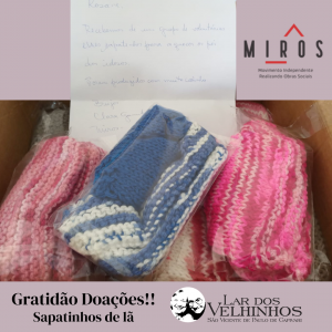 Leia mais sobre o artigo MIROS faz doação de sapatinhos de Lã para os moradores do Lar dos Velhinhos São Vicente de Paulo de Capivari