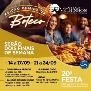 Leia mais sobre o artigo 20ª Festa São Vicente de Paulo – Edição Comida de Boteco