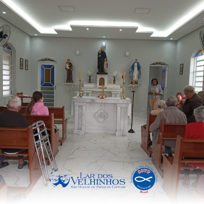 Leia mais sobre o artigo Celebração da Santa Missa no Lar dos Velhinhos SVP de Capivari