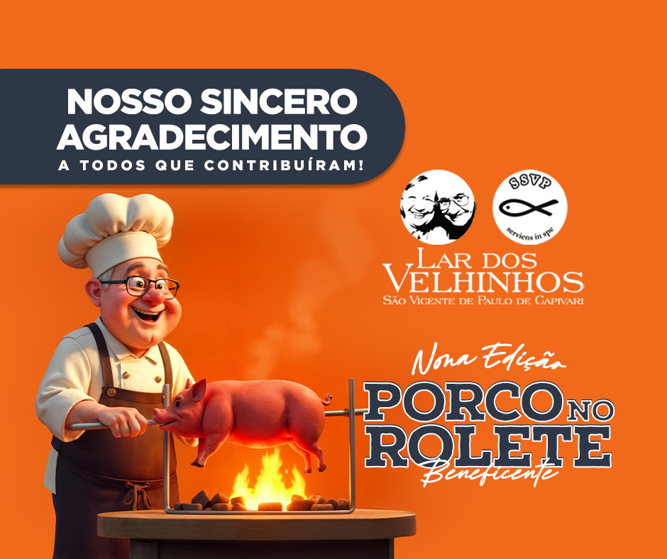 Nosso Sincero Agradecimento 9ª Edição do Porco no Rolete Beneficente