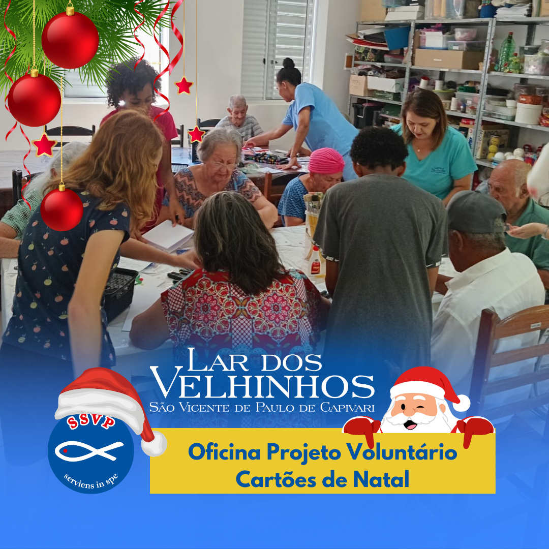 Leia mais sobre o artigo Atividades Moradores – Oficina de Cartões de Natal 2025