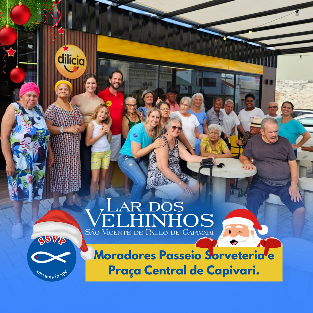 Moradores Passeio na Sorveteria Dilicia e Praça Central de Capivari.