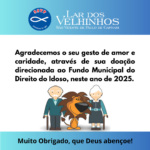 Agradecimento Doação Fundo Municipal do Idoso 2025