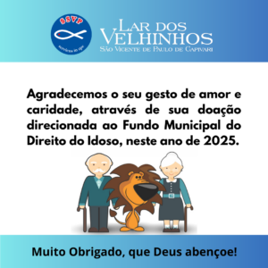 Leia mais sobre o artigo Agradecimento Doação Fundo Municipal do Idoso 2025