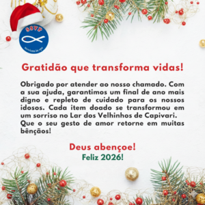 Leia mais sobre o artigo Agradecimento Cartinha de Natal 2025
