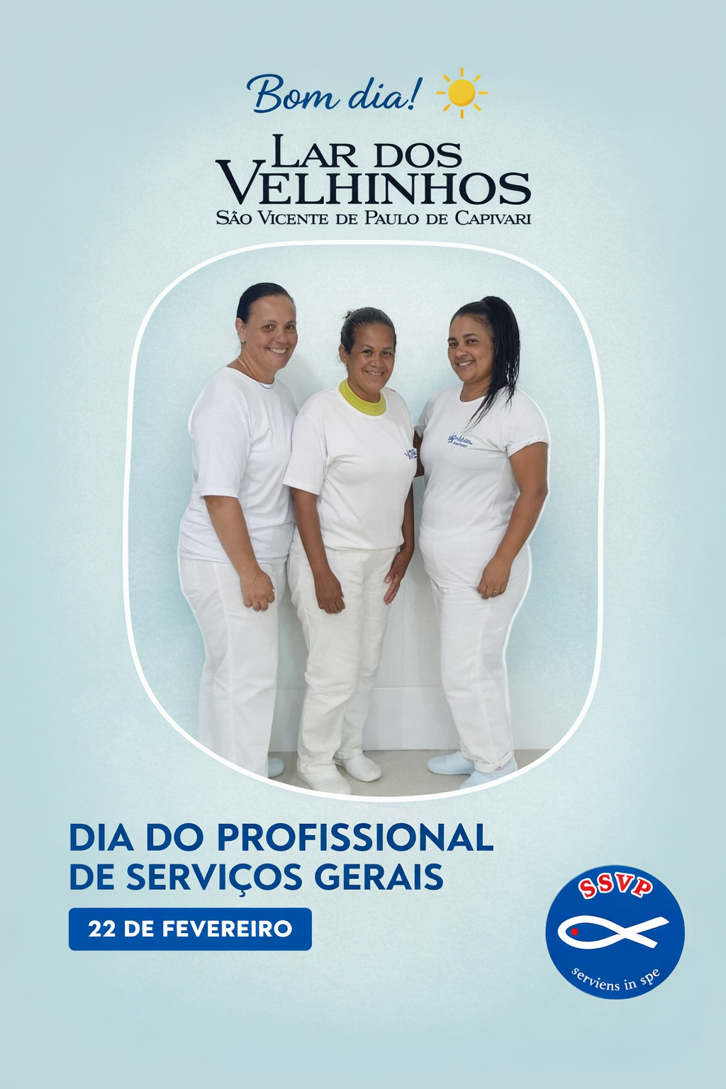 Bom dia! ☀️ (23 de fevereiro de 2026) – Dia do Profissional de Serviços Gerais