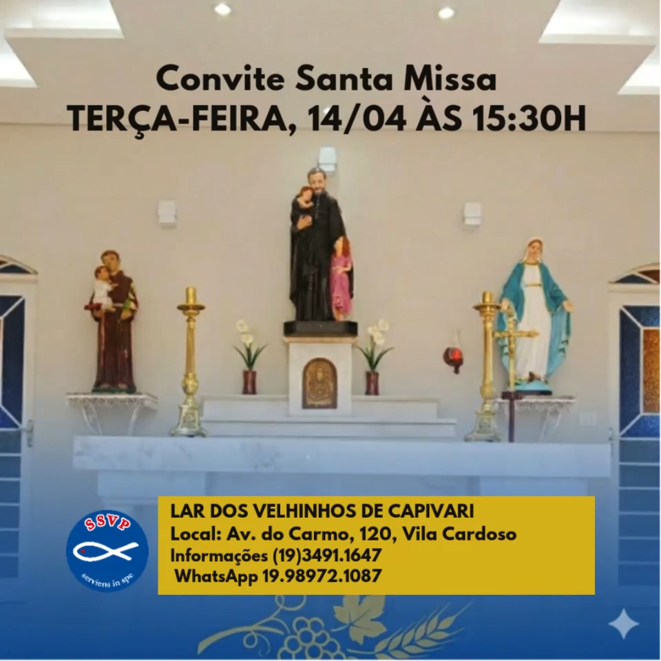 Leia mais sobre o artigo Convite a Santa Missa em 14.04.2026