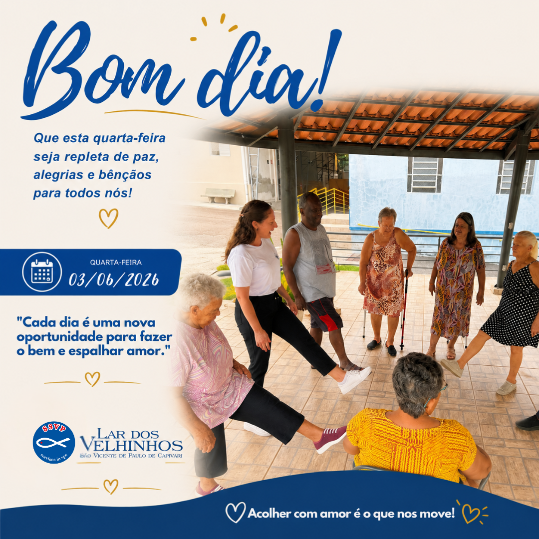 🌷 Bom dia! Quarta-feira, 03/06/2026!
