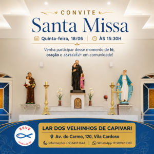 Leia mais sobre o artigo Bom dia! Convite a Santa Missa!