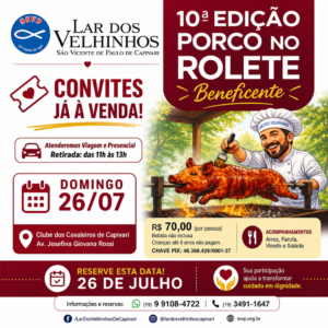 Leia mais sobre o artigo Convites – 10ª edição do Porco no Rolete Beneficente