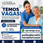 💙 VAGA PARA CUIDADOR(A) DE IDOSOS.