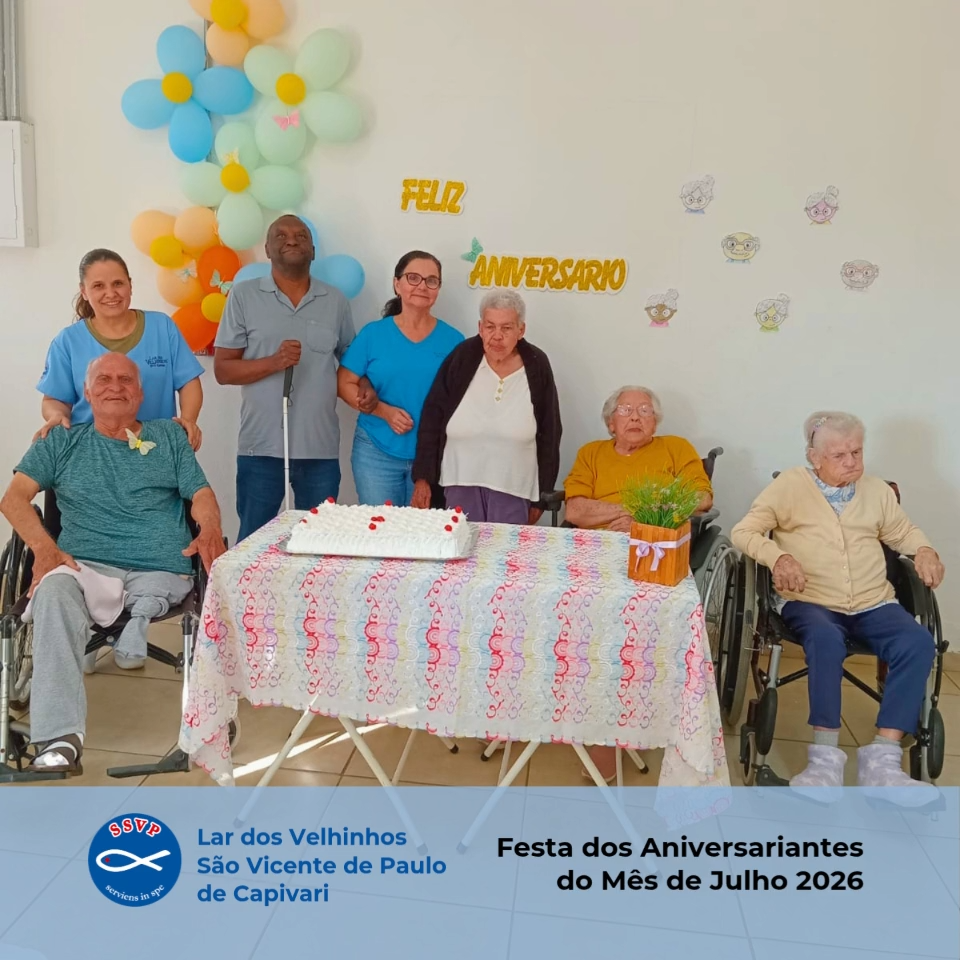 Festa dos Aniversariantes do mês de julho de 2026.