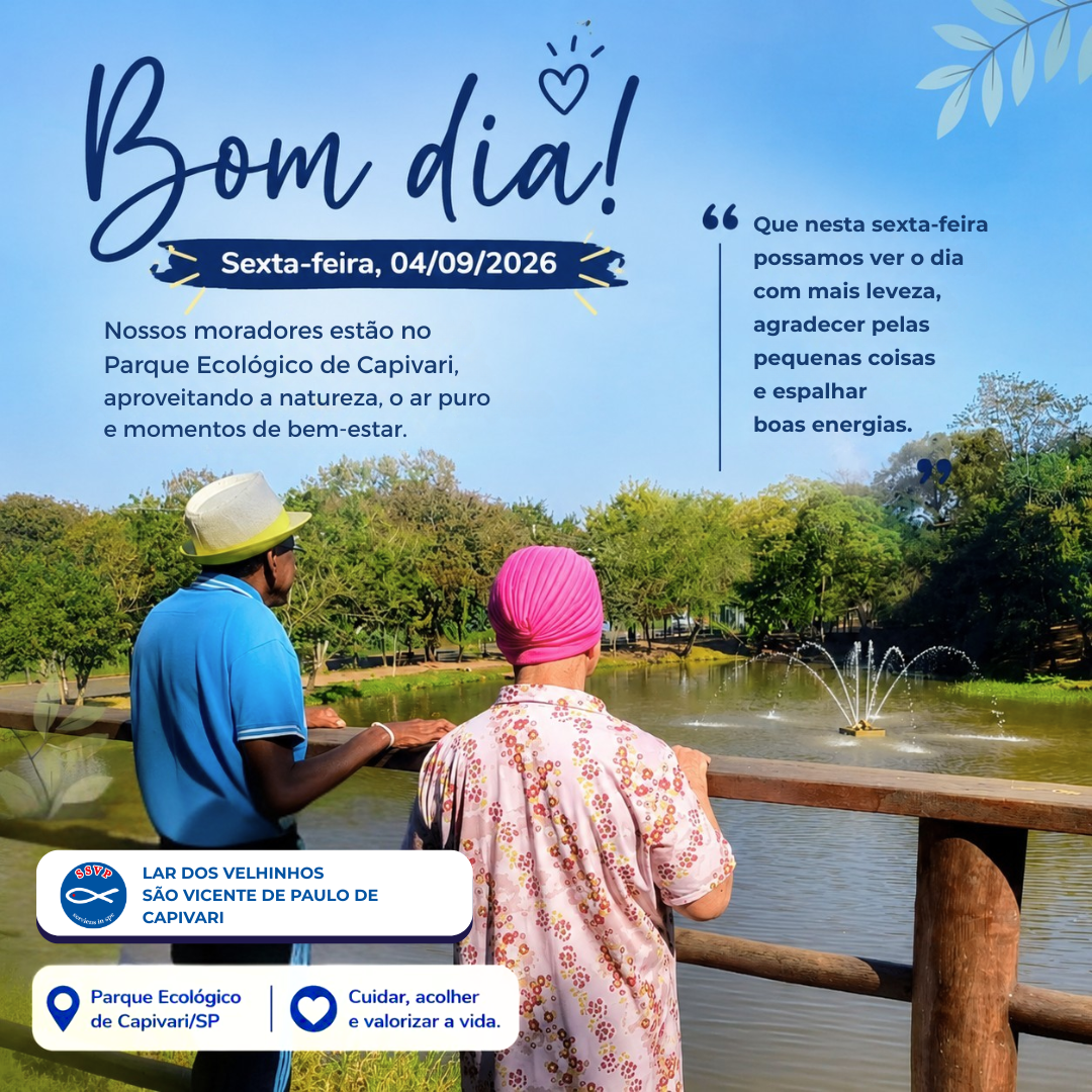 Bom dia! Sexta-feira, 04/09/2026!
