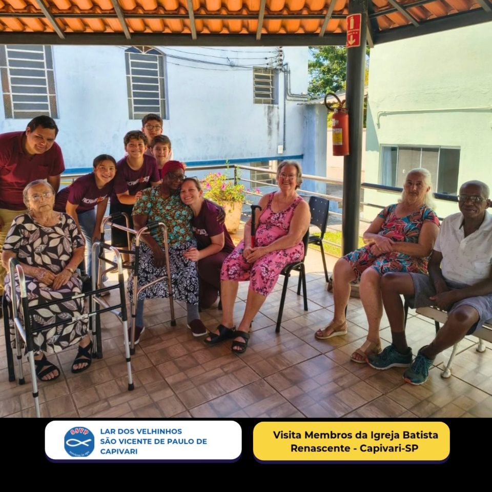 Visita de membros da Igreja Batista Renascente de Capivari, com o Pastor Renan Viana